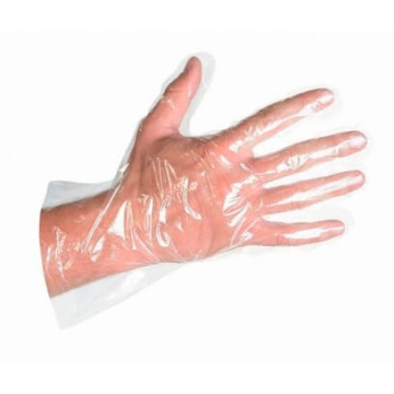Прозрачные полиэтиленовые перчатки