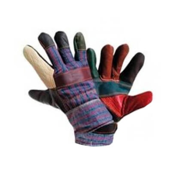 Кожаные комбинированные перчатки утепленные