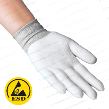 Антистатические перчатки белые A-0004, A-0004-1, A-0004-2, фото № 2