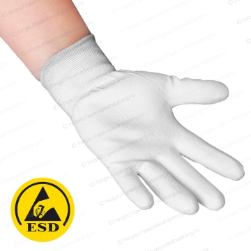 Антистатические перчатки белые A-0004, A-0004-1, A-0004-2, фото № 3