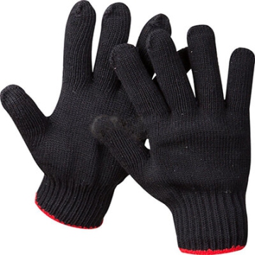 Перчатки х/б утепленные черные, фото № 2
