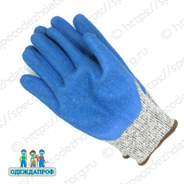 Кевларовые перчатки противопорезные с латексным покрытием, фото № 7