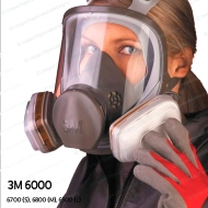 Полнолицевая маска 3М серии 6000 ffp1, ffp2, ffp3 до 200 ПДК со сменными фильтрами
