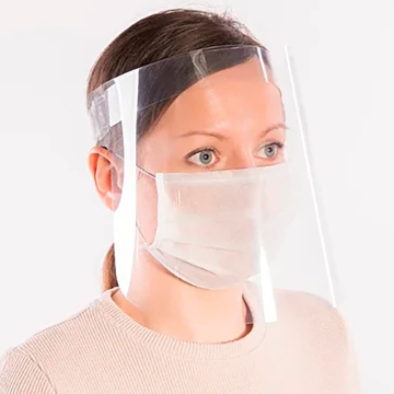 Защитный экран для лица из акрилового пластика прозрачный укороченный, фото № 18